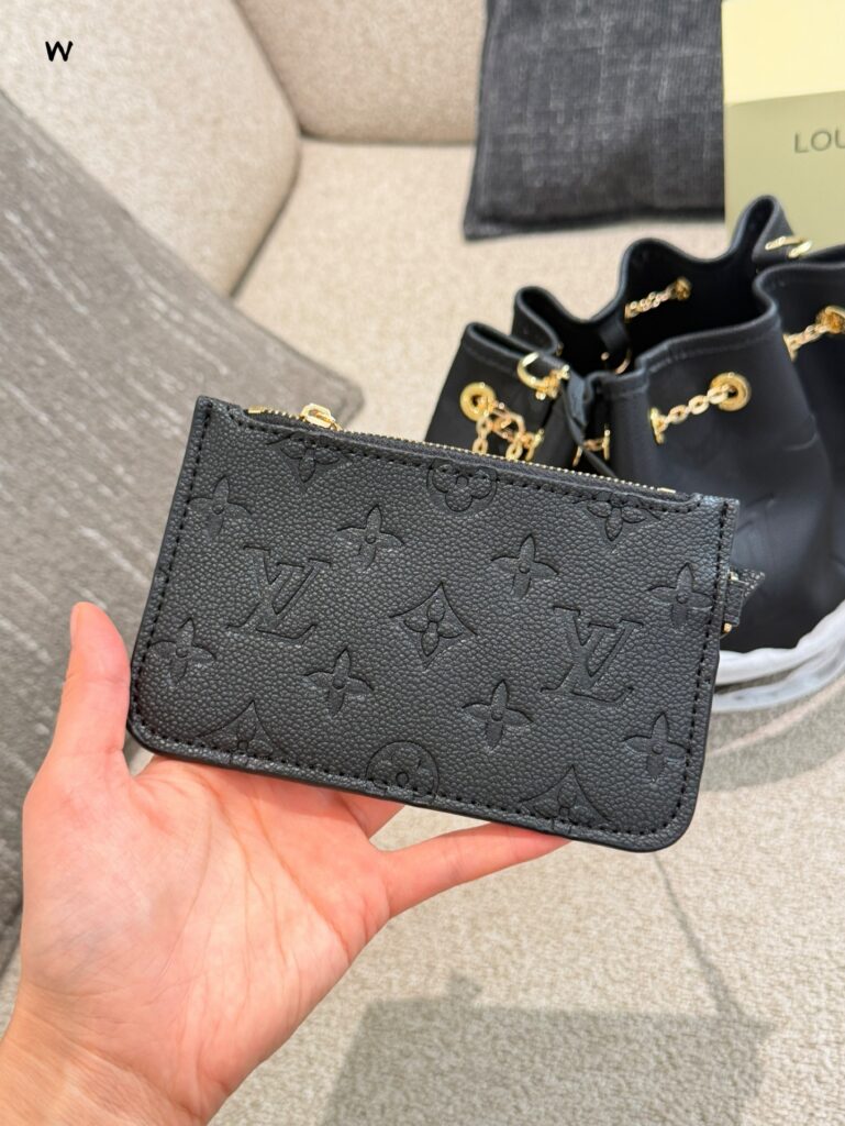 Louis Vuitton Bundle Monogram Black Calfskin Leather Card Holder editorial product context 3