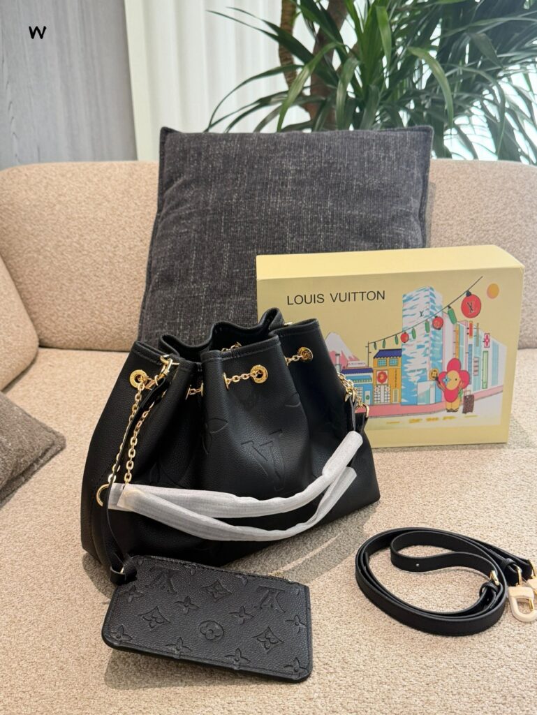 Louis Vuitton Bundle Monogram Black Calfskin Leather Card Holder editorial product context 2
