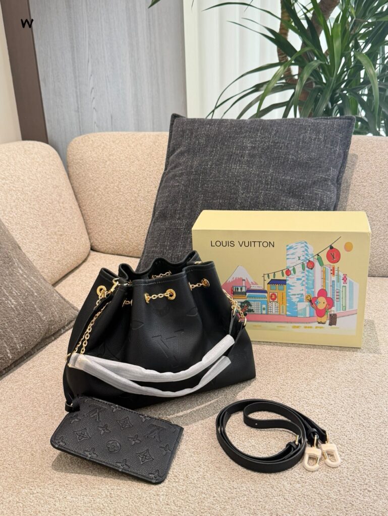 Louis Vuitton Bundle Monogram Black Calfskin Leather Card Holder editorial product context 1