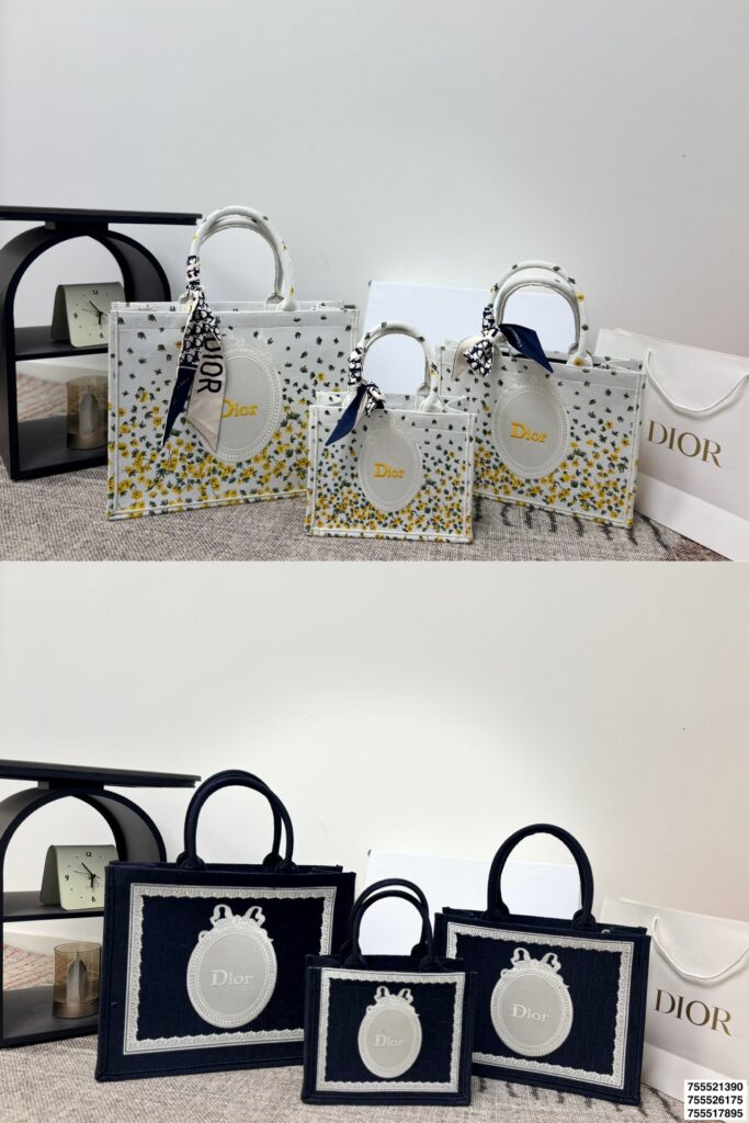 Dior Book Maria Grazia Medium Black Tote Bag 42 x 17 x 34 cm editorial product context 1