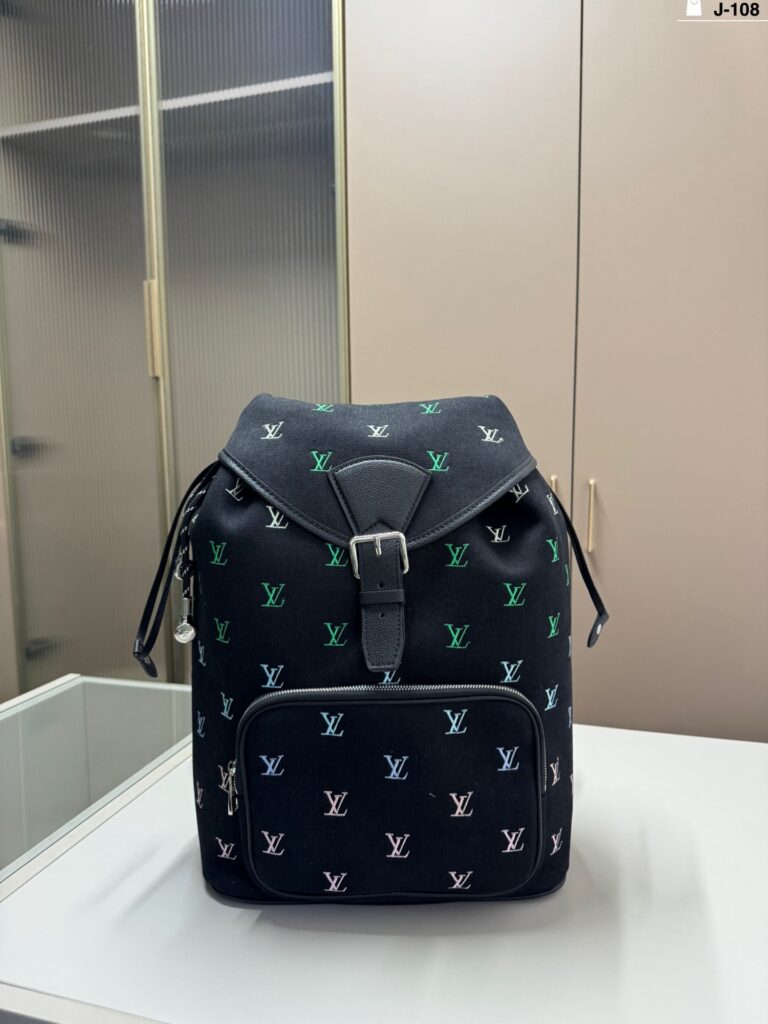 Louis Vuitton Montsouris Black Canvas Backpack 29 x 38 cm editorial product context 1