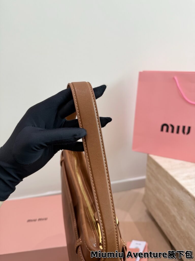 Miu Miu Aventure Mini White Leather Shoulder Bag editorial product context 2