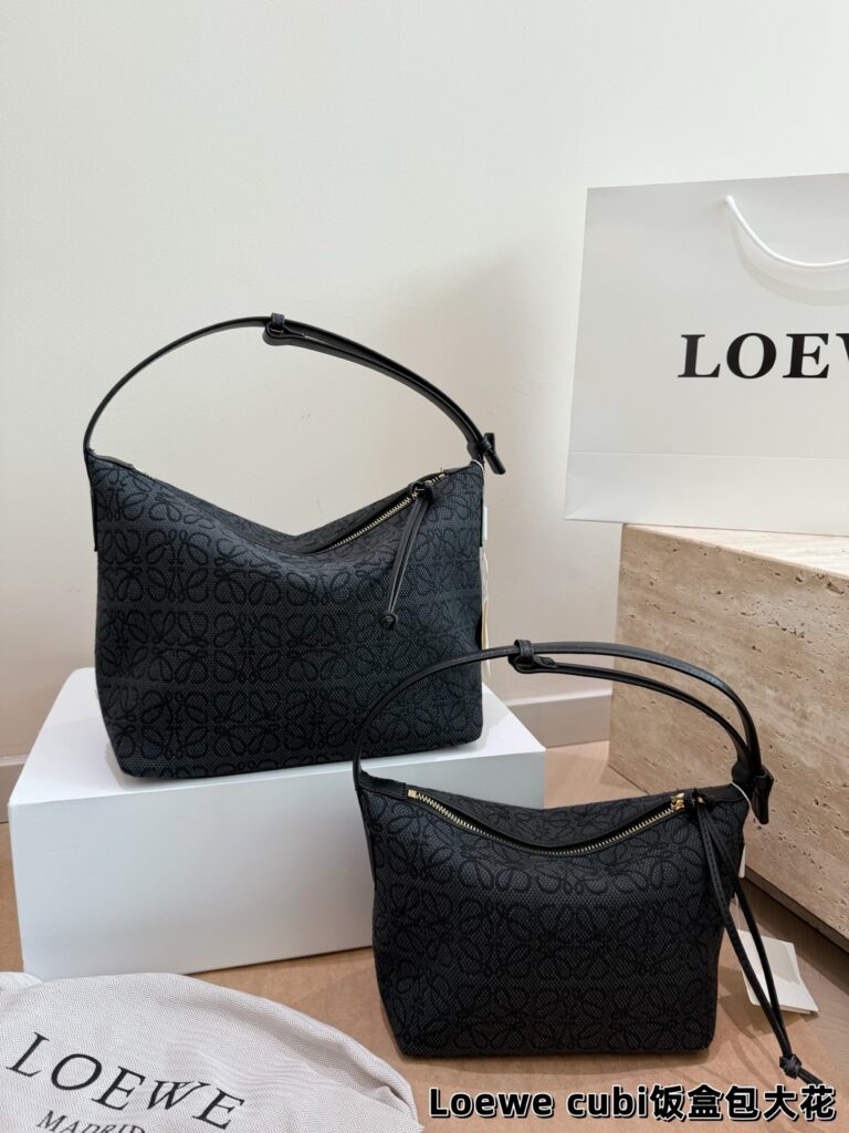 Loewe Cubi Canvas Shoulder Bag editorial product context 1