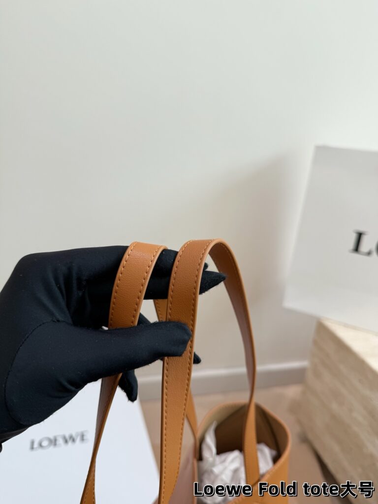 Loewe Fold Logo Large Tote Bag editorial product context 2