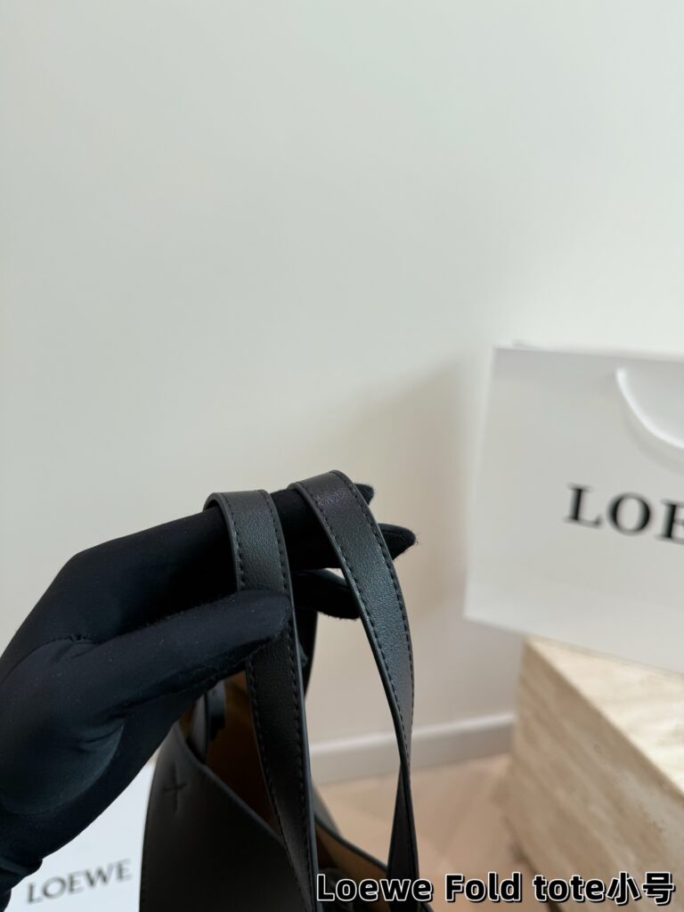 Loewe Fold Logo Small Tote Bag editorial product context 2
