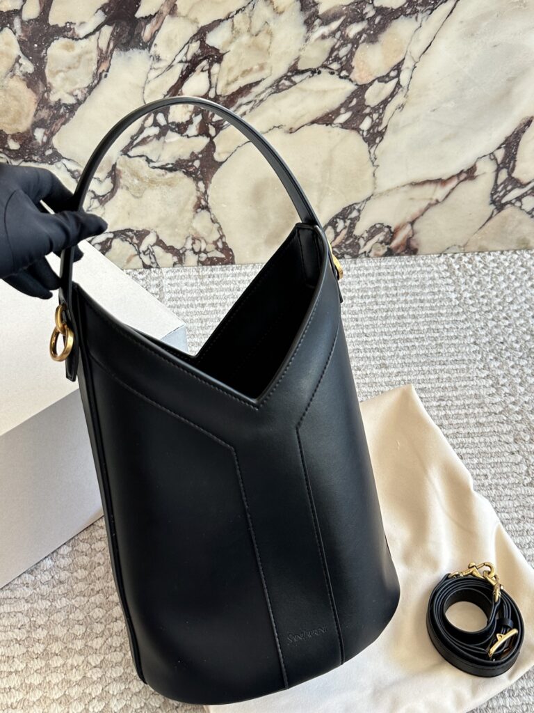 Saint Laurent 23 Black Bucket Bag 32 cm editorial product context 1