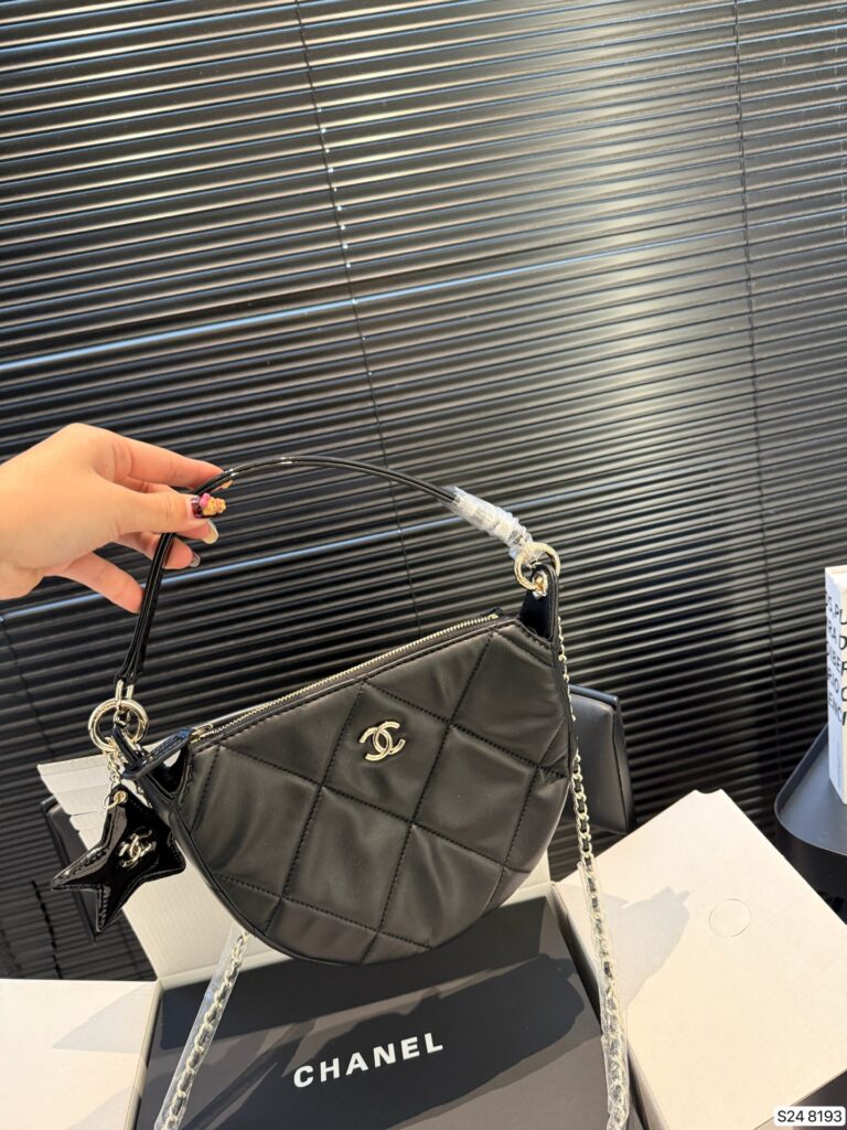 Chanel Black Nylon Shoulder Bag editorial product context 3