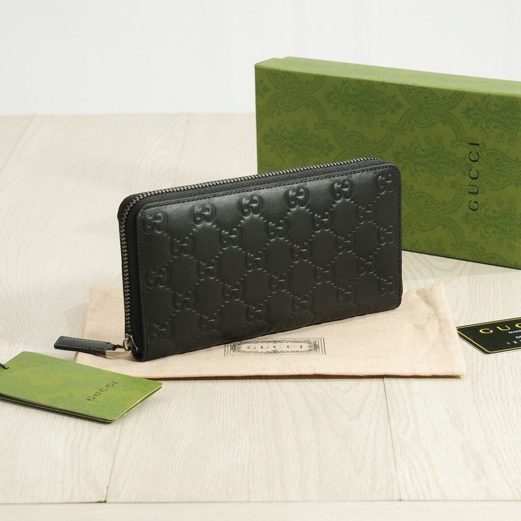Designer Black Leather Bag 20 x 10 cm editorial product context 3