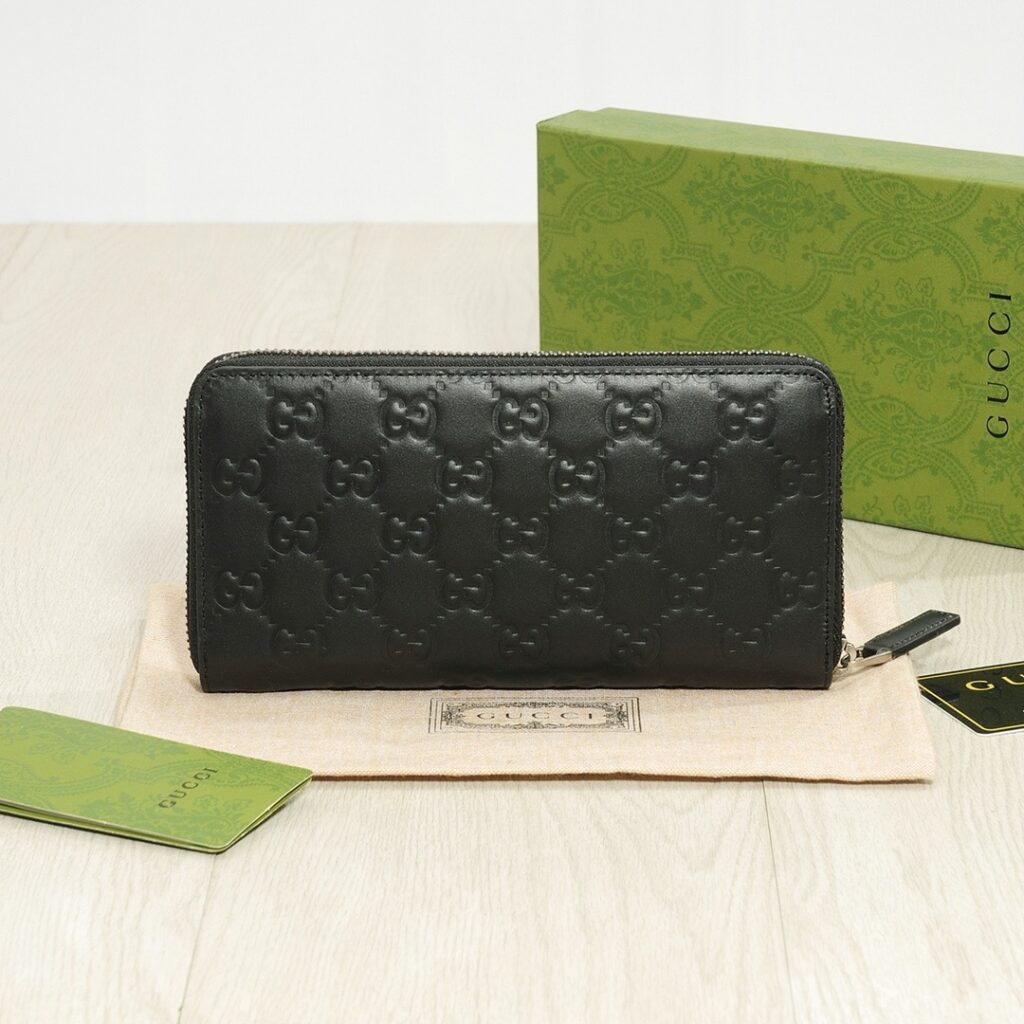 Designer Black Leather Bag 20 x 10 cm editorial product context 2