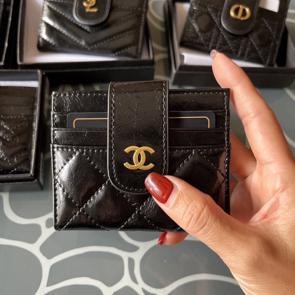 Designer 12 Black Card Holder 10 x 9 cm editorial product context 2