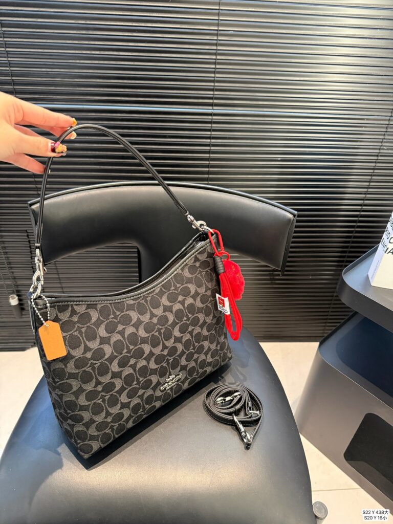 Coach Small Blue Denim Bag editorial product context 2
