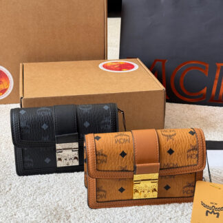 MCM p135 Tracy Visetos Vachetta OK Mini Crossbody Bag