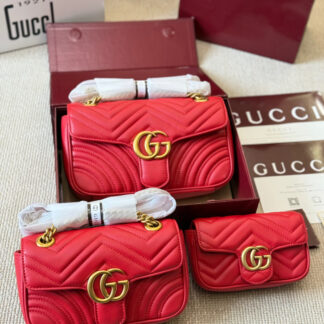 Gucci p160 p155 p135 GG Marmont Logo Crossbody Bag 26