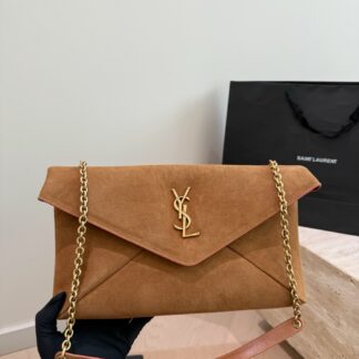 Saint Laurent Suede Clutch Suede