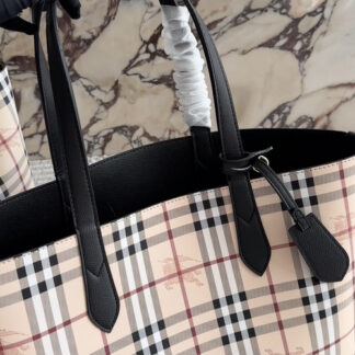 Burberry Check Cotton Tote Bag