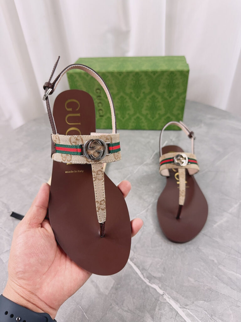 Gucci slide sandals editorial product context 1