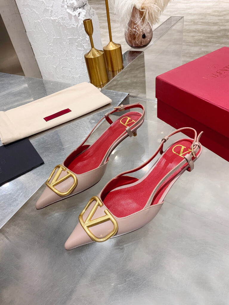 Valentino 40mm VLogo Signature slingback pumps editorial product context 1