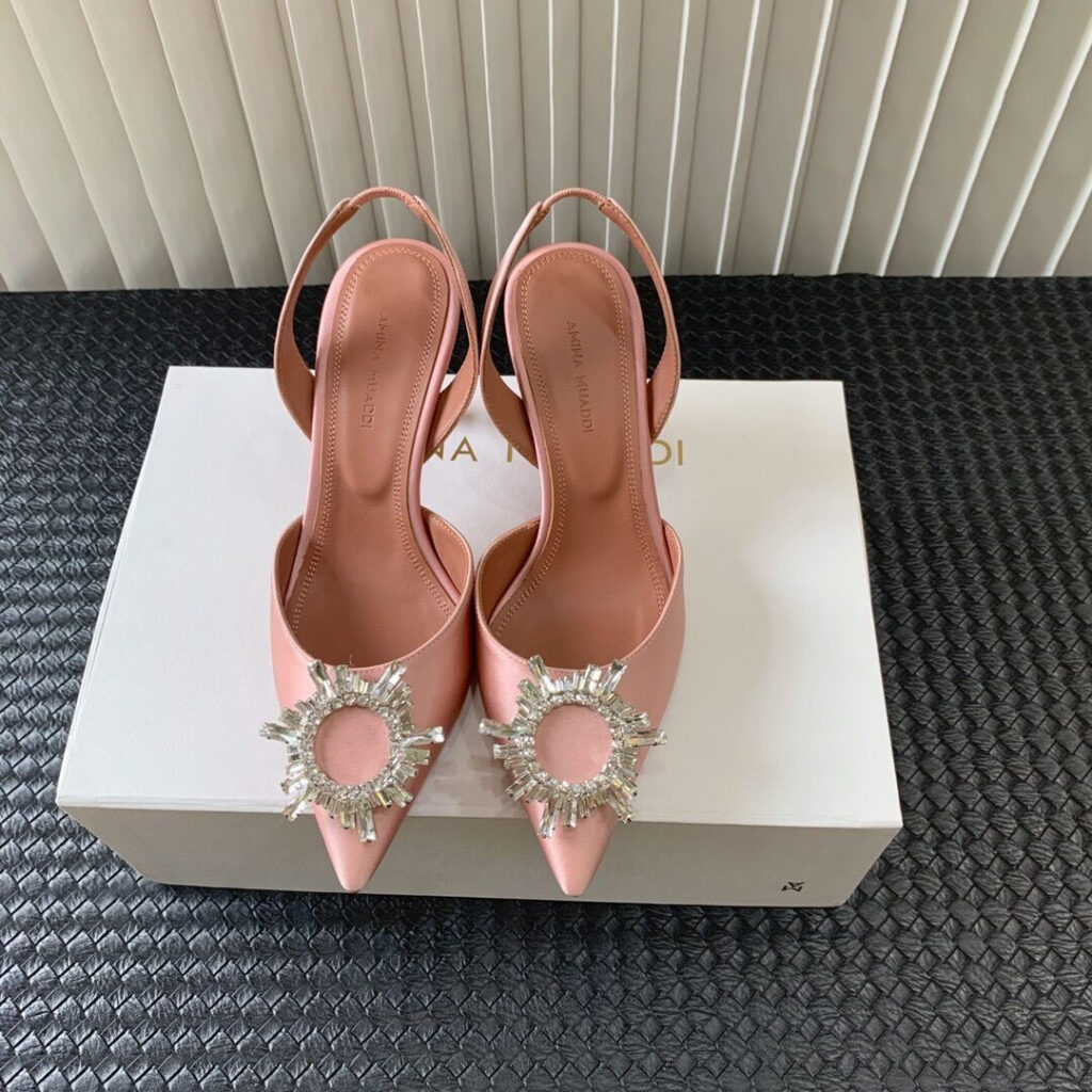 Rene Caovilla Amina Muaddi Sling Heels Pumps editorial product context 1