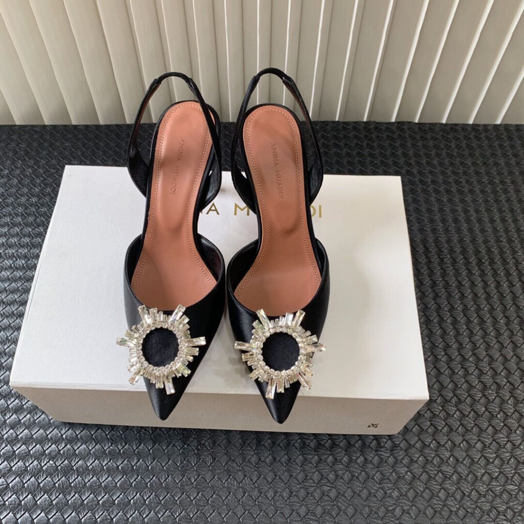 Rene Caovilla Amina Muaddi Sling Heels Pumps editorial product context 1