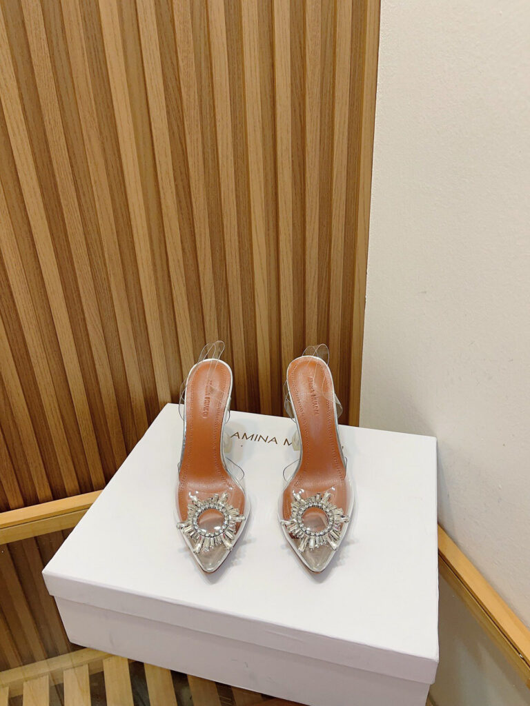 Rene Caovilla Amina Muaddi Sling Heels Pumps editorial product context 1
