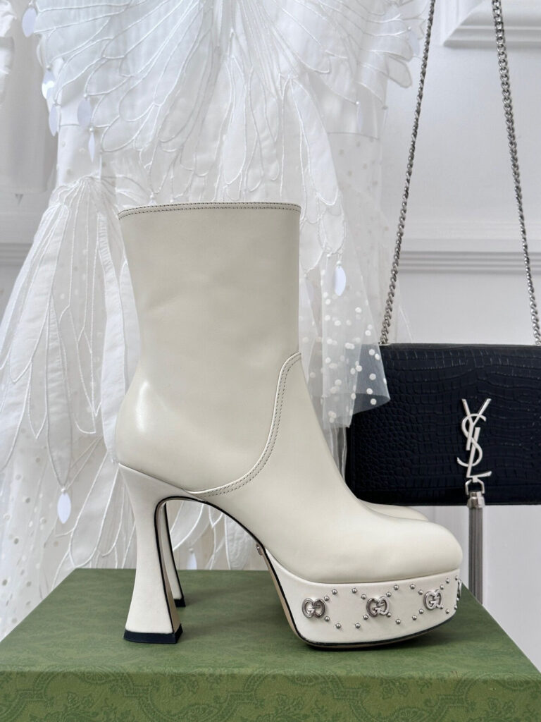 Gucci Gg Platform Ankle Leather Boots editorial product context 1