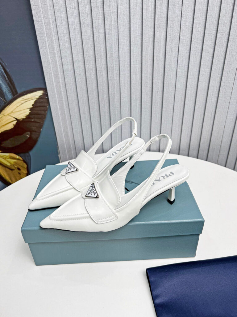 Prada Patent Slingbacks Leather Pumps editorial product context 1