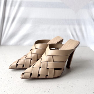 Bottega Veneta atomic shearling-trimmed ballet flats