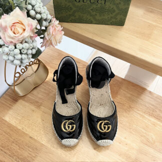 Gucci leather platform espadrille