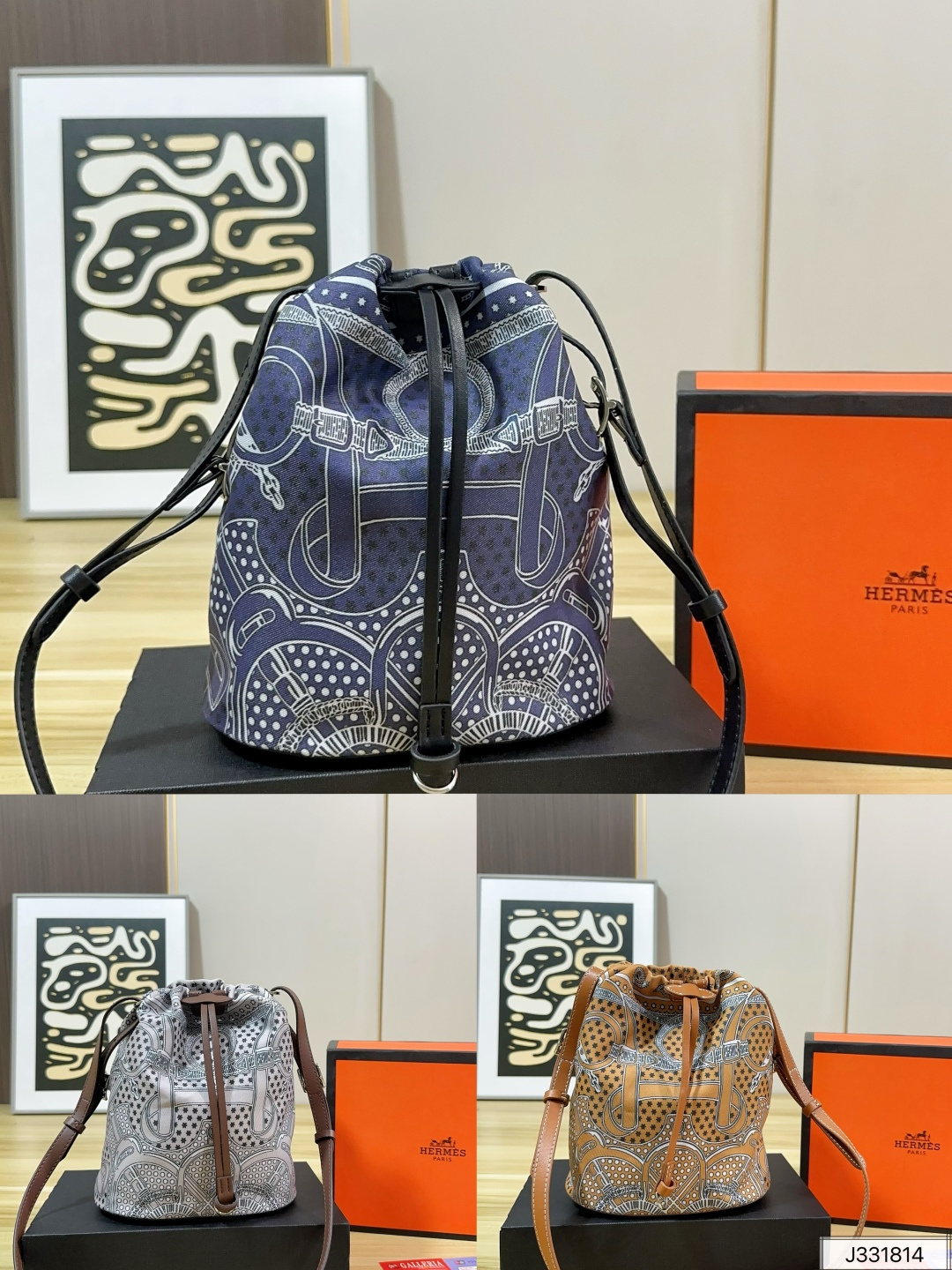 Hermes Canvas Crossbody Bag