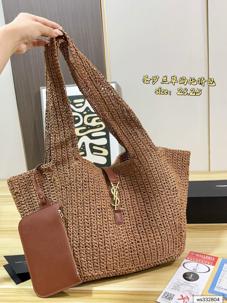 Saint Laurent Brown Tote Bag editorial product context 2