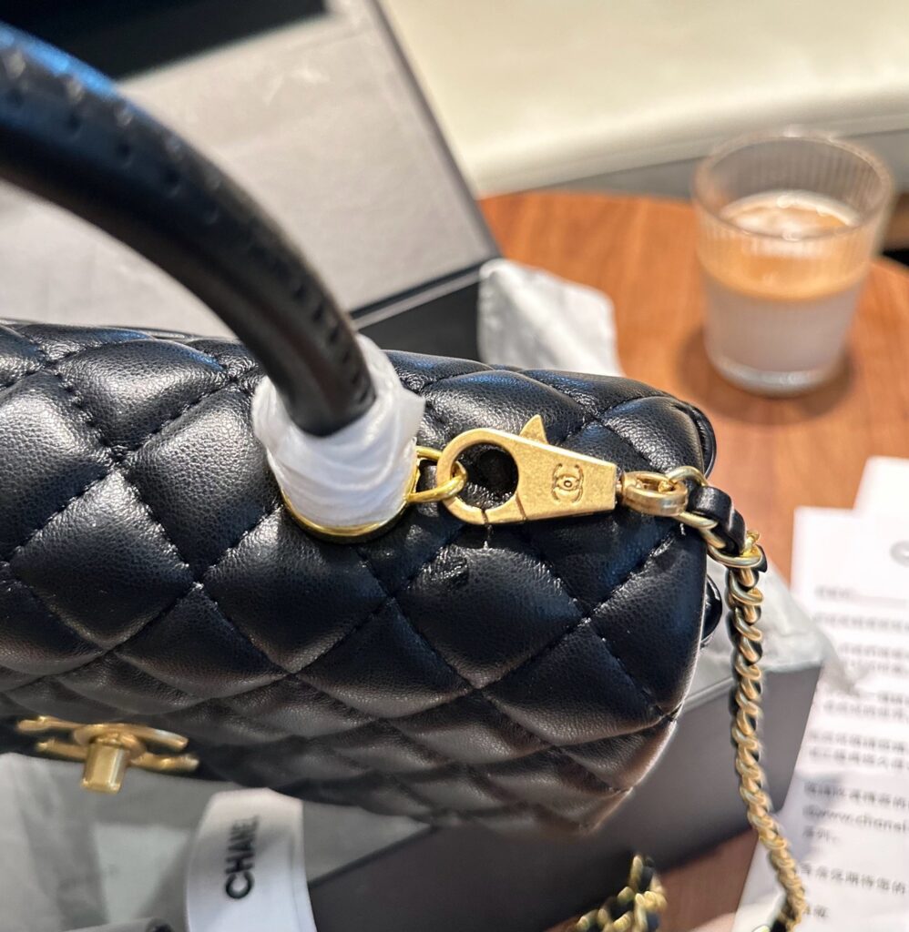 Chanel Gold Leather Handbag editorial product context 2