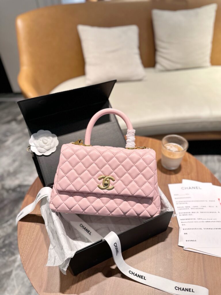 Chanel Gold Leather Handbag editorial product context 3