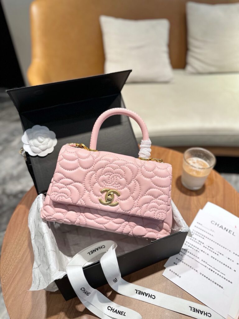 Chanel Gold Leather Handbag editorial product context 1