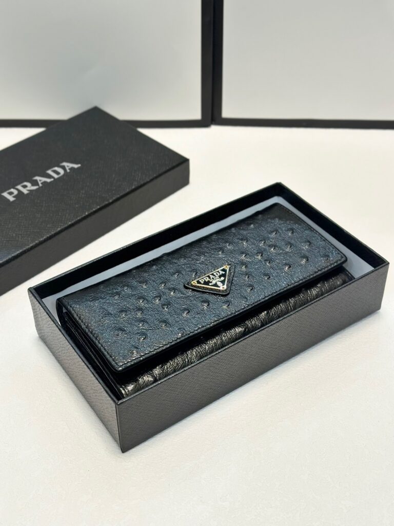 Prada Black Wallet editorial product context 2