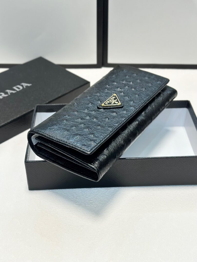Prada Black Wallet editorial product context 3