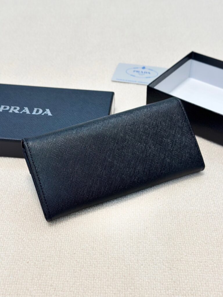 Prada Black Wallet editorial product context 3