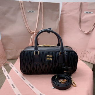 Miu Miu Arcadie Matelassé Nappa Leather Bag-Xs/S/M