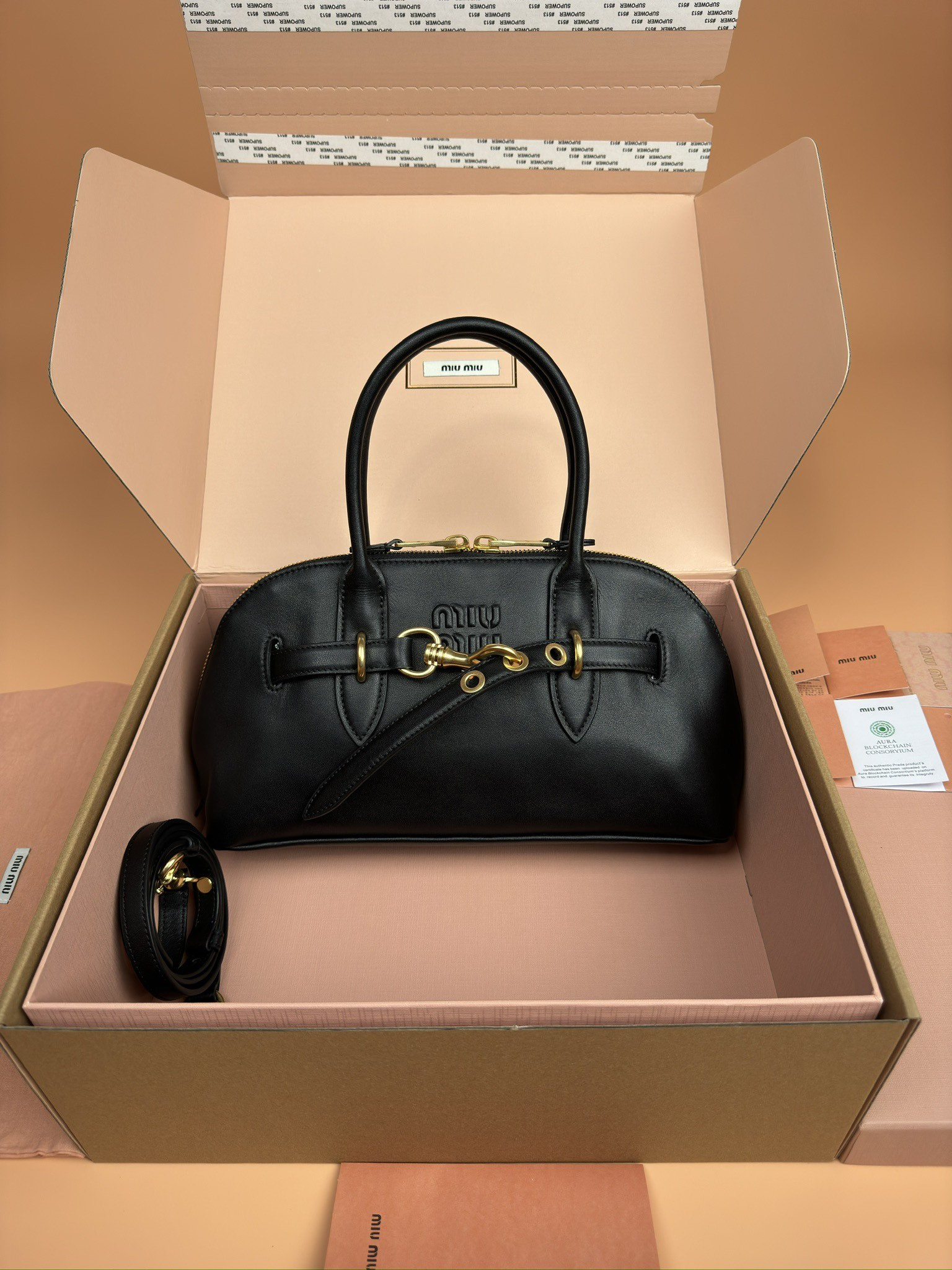 Miu Miu Aventure Nappa Leather Top-Handle Bag
